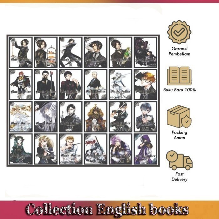 Komik manga Black Butler Vol. 1-32 (English) - full set - full set