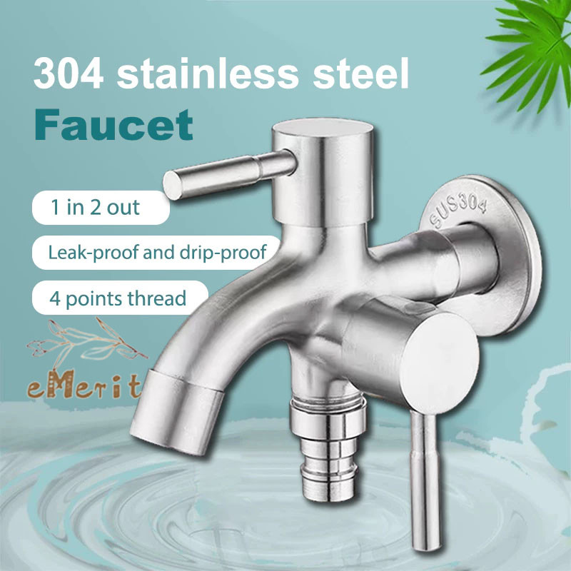 304 Kran Cabang Shower Kran Cabang Stainless Steel Keran Air Shower