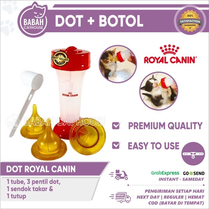 DOT ROYAL CANIN Botol Susu Kucing Bayi Baru Lahir Kitten Kecil Murah