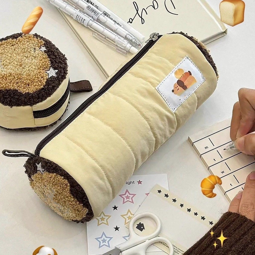 

Pencil Case Kain Kotak Lucu Karakter Roti/ French /Toast/Hamburger Pensil Sekolah Aesthetic Cute