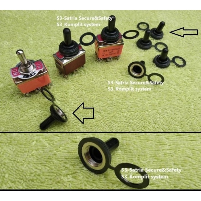 Besar Cover karet toggle tutup Kondom saklar togel pelindung