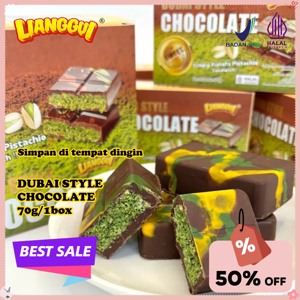 

[Jaminan kualitas]HALAL Lianggui DUBAI CHOCOLATE BAR LOTUS BIG SIZE [ Best Deal ] 70GR