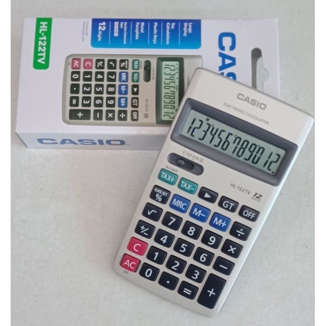 

KALKULATOR CASIO HL 122TV ORIGINAL - 12 DIGIT - TAX CALCULATION - LARGE DISPLAY - KALKULATOR BISNIS Cod Bisa