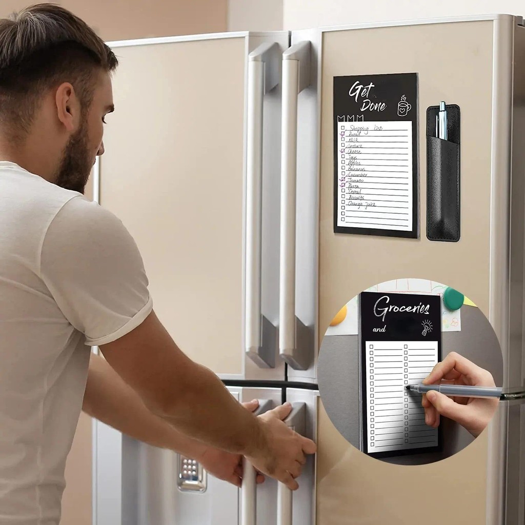 

50 Sheets Fridge Magnetic Notepads Cute Memo Pads To Do List Grocery Shopping List Planner Grocery Sticker Message Board Notes