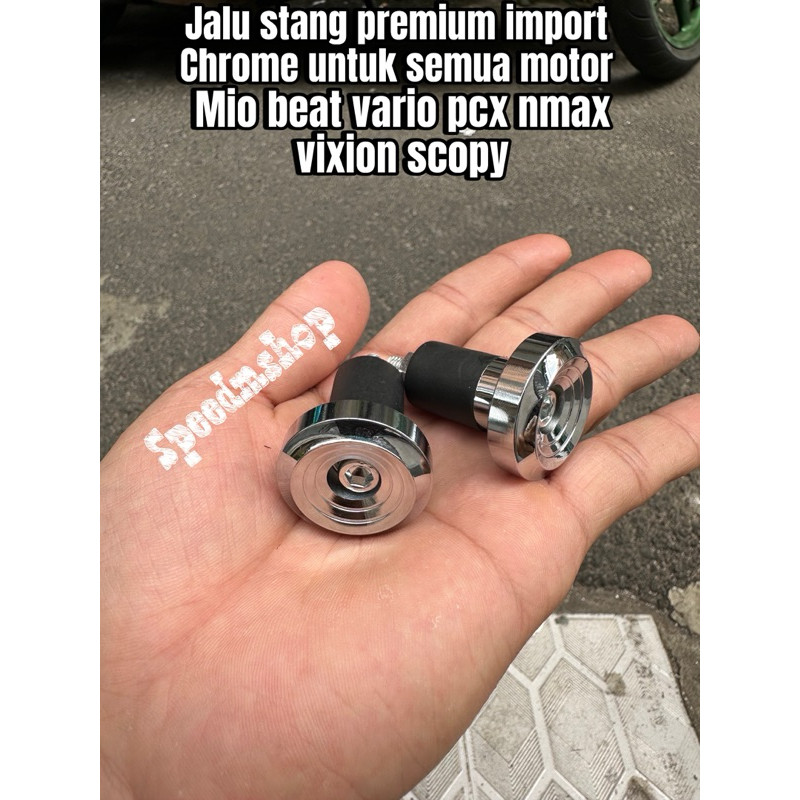 JALU STANG PREMIUM CROME JALU STANG BANDUL STANG CHROME GEPENG VARIO BEAT SCOOPY NMAX PCX IMPORT