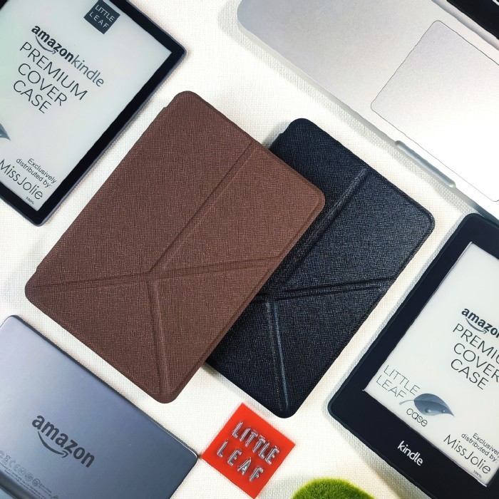 

promo -kindle paperwhite 11th 2021 generation orami smart folio cover case - Hitam, Paperwhite 11th