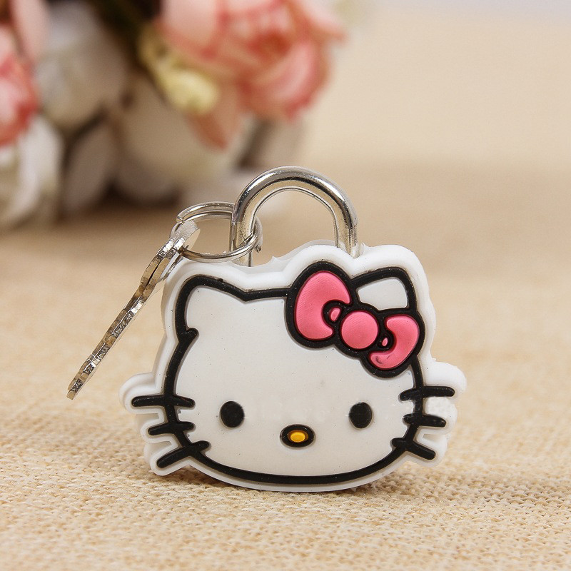 

Sanrio Hello Kitty Doll Lock Metal Mini Padlock Creative Cute Cartoon Safety Student Anti-Theft Luggage Lock Children Gift