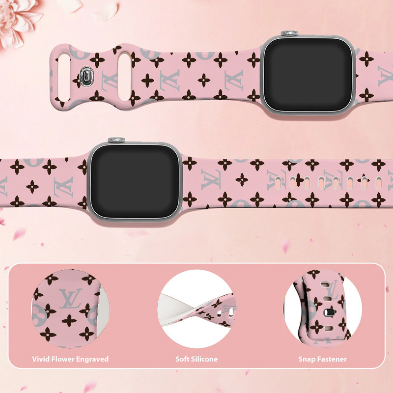 Tali Strap Gelang Soft Silikon Tren LV Untuk HUAWEI  band 7 band 8 band 9 10 honor band 6 WATCH FIT 