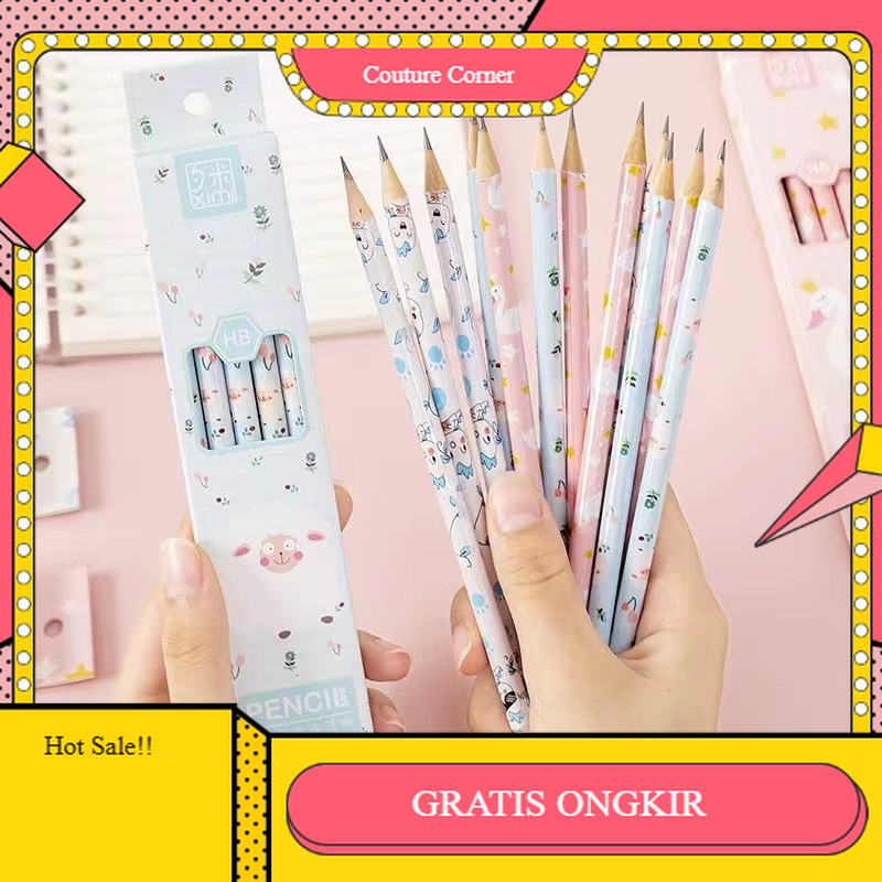 

【CORNER1】PROMO!! 10PCS Pensil Motif Kartun Lucu Pensil Murah
