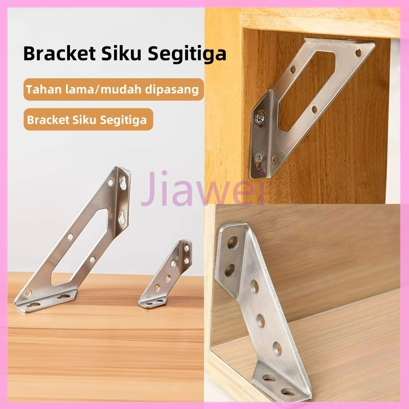 Jiawei Bracket Siku Trapesium Ambalan Sudut Kabinet/Bracket Siku Segitiga/Bracket Siku Ambalan Sudut