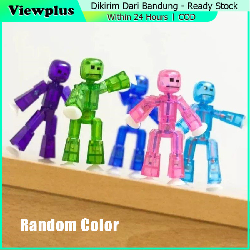 3D Joint Movable Action Figure Stikbot Mainan Anak Robot Perekat dengan Penjepit (Sucker): Figure Ak