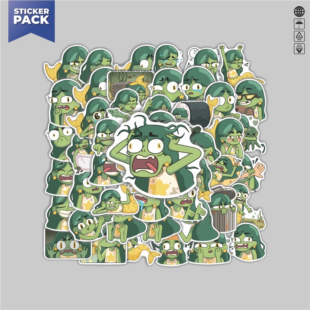 

[100PCS]Stiker Pack Stiker Kartun Goldie Aesthetic Vinyl Anti Air Dekorasi Sticker Laptop Buku Journal Koper Helm Casing HP Gitar Helm Skateboard