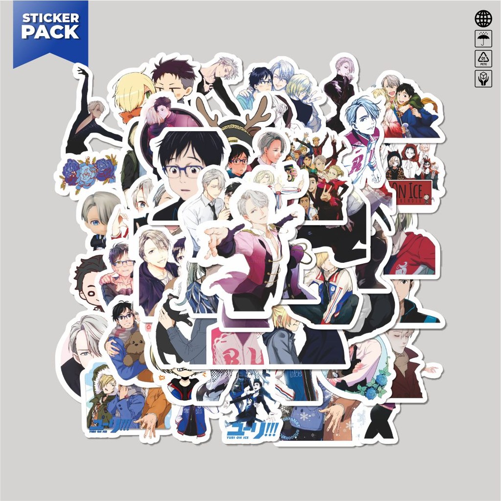 

[100PCS]Stiker Pack Stiker Anime Yuri On Ice Char Mix 1 Aesthetic Vinyl Anti Air Dekorasi Sticker Laptop Buku Journal Koper Helm Casing HP Gitar Helm Skateboard