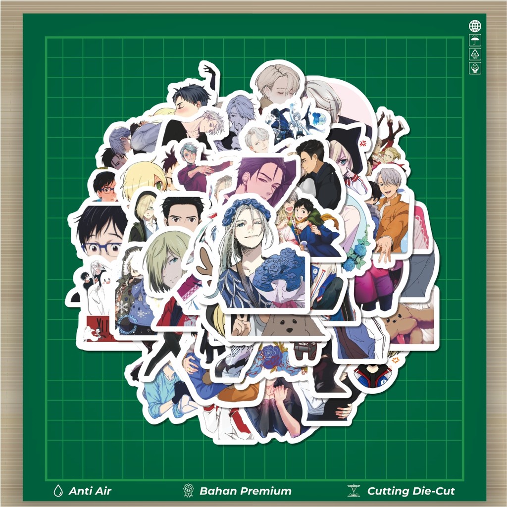 

HOT 50 PCS STIKER Stiker Anime Yuri On Ice Char Mix 1 Stiker Fashion Cars Decal Dingin Kartu Album Custom Vinyl Anti Air- Sticker Aesthetic Buku Journal Koper Casing HP Tablet Laptop Helm Motor Botol Minum