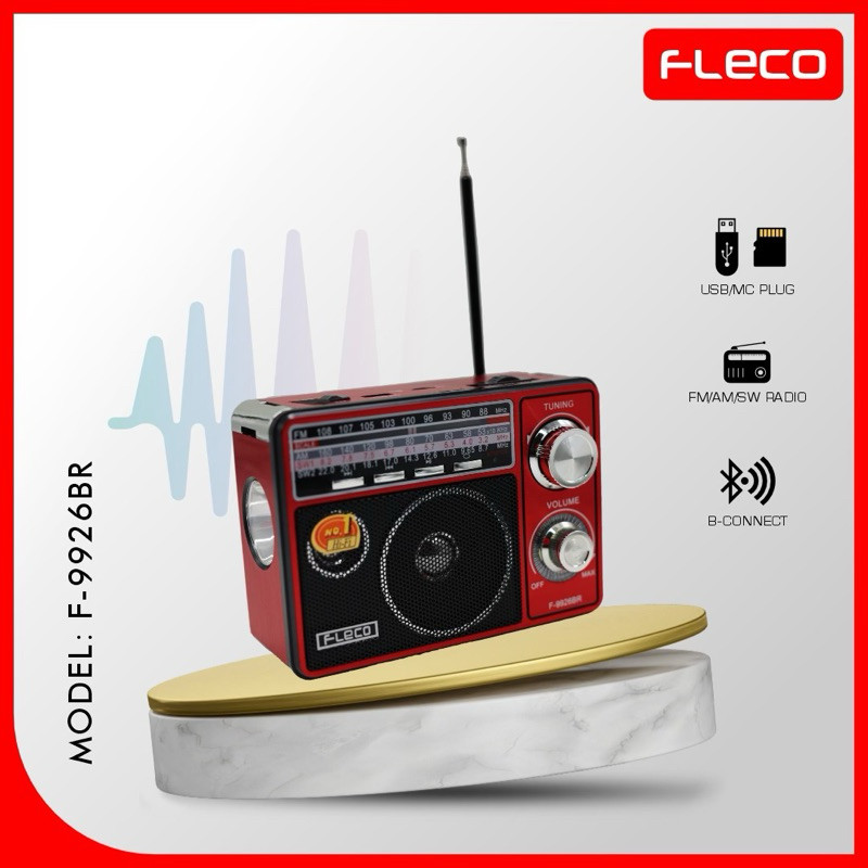 TERLARIS FLECO RADIO F-9926BR | RADIO BLUETOOTH | RADIO USB | RADIO PORTABLE