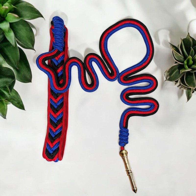 Tali komando pramuka variasi koor tni polri sekolah taruna satu set nestel hitam merah kuning tali k