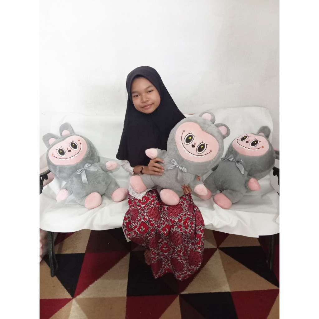 RIA TOYS Candra.Collection BONEKA LABUBU The Monster ukuran 40cm viral hadiah anak kado lembut CC165