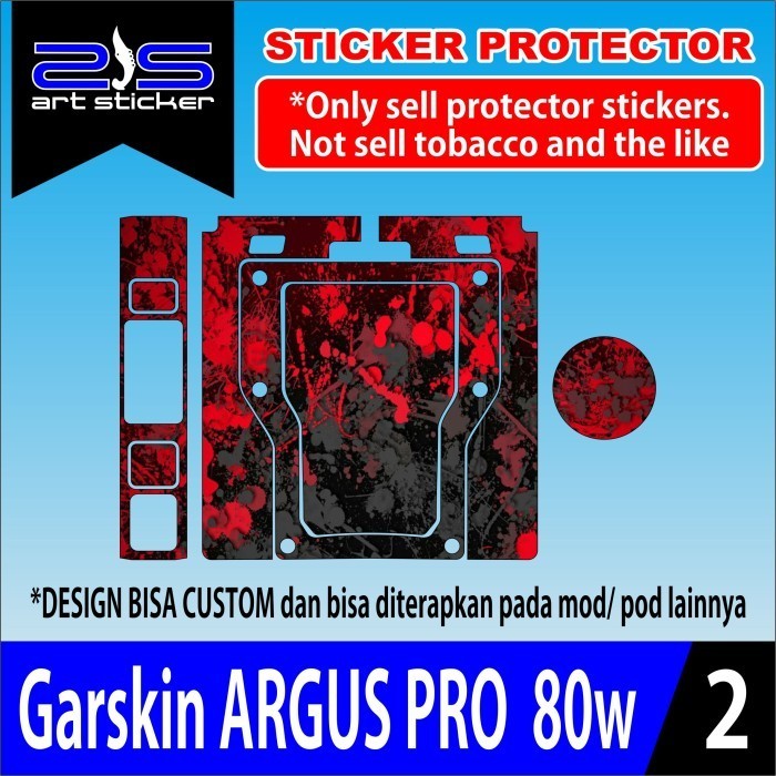 SKIN Sticker Garskin Argus Pro 80w Red Black - RED BLACK