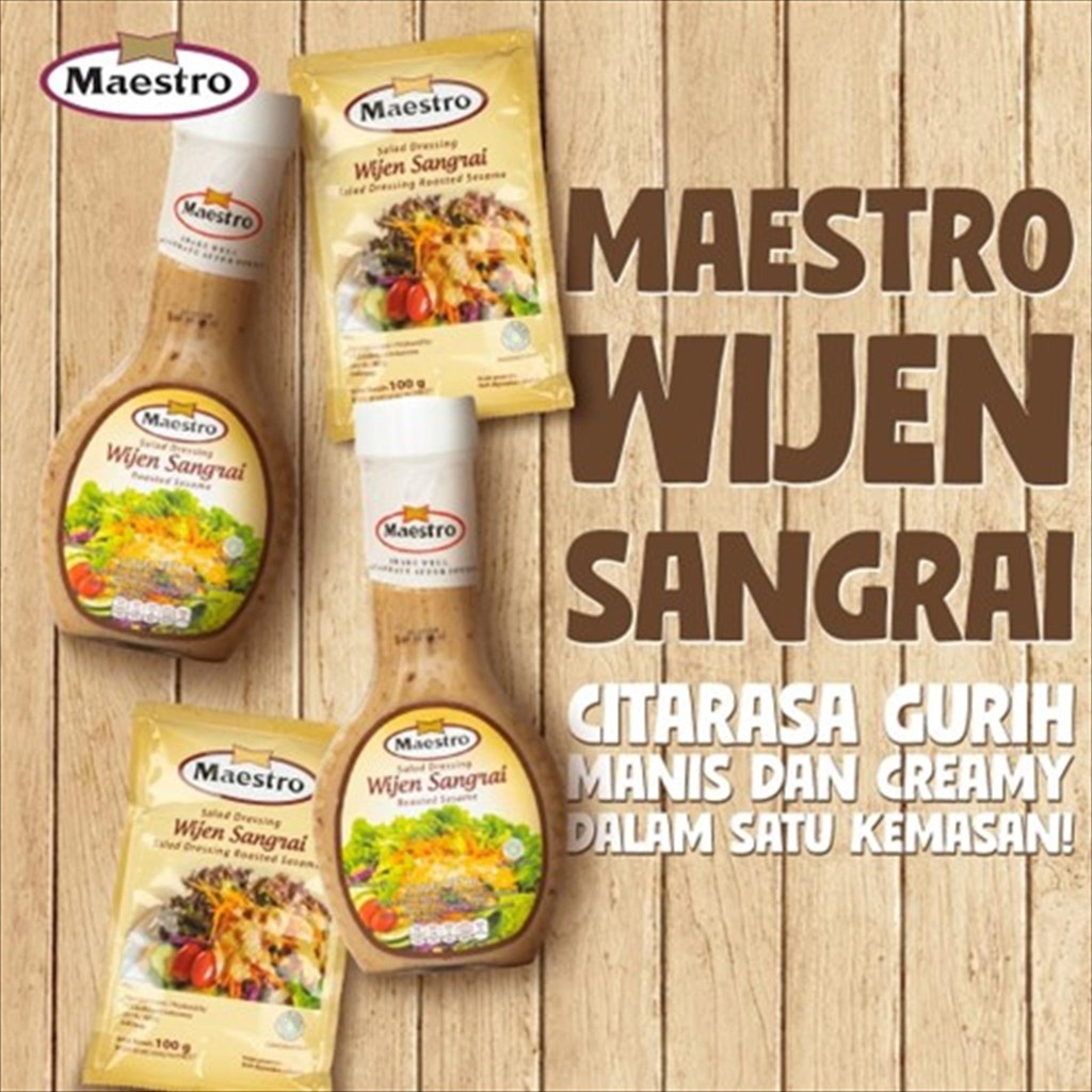 

WIJEN SANGRAI / ROASTED SESAME 237 ML - MAESTRO / SALAD DRESSING