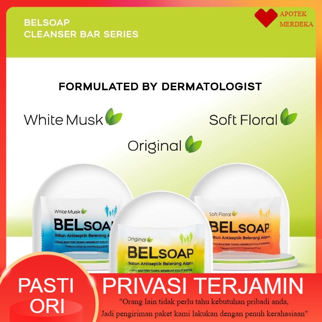 Belsoap - Original, Belsoap White Musk, Belsoap Soft Floral 65gr