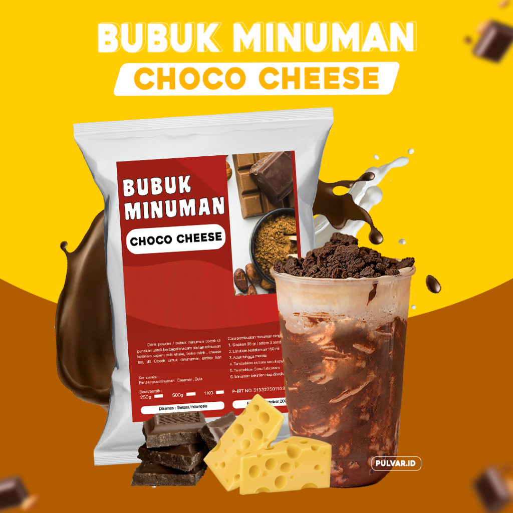 

BUBUK MINUMAN RASA CHOCO CHEESE / SERBUK MINUMAN RASA CHOCO CHEESE / BUBUK MINUMAN BOBA CHOCO CHEESE