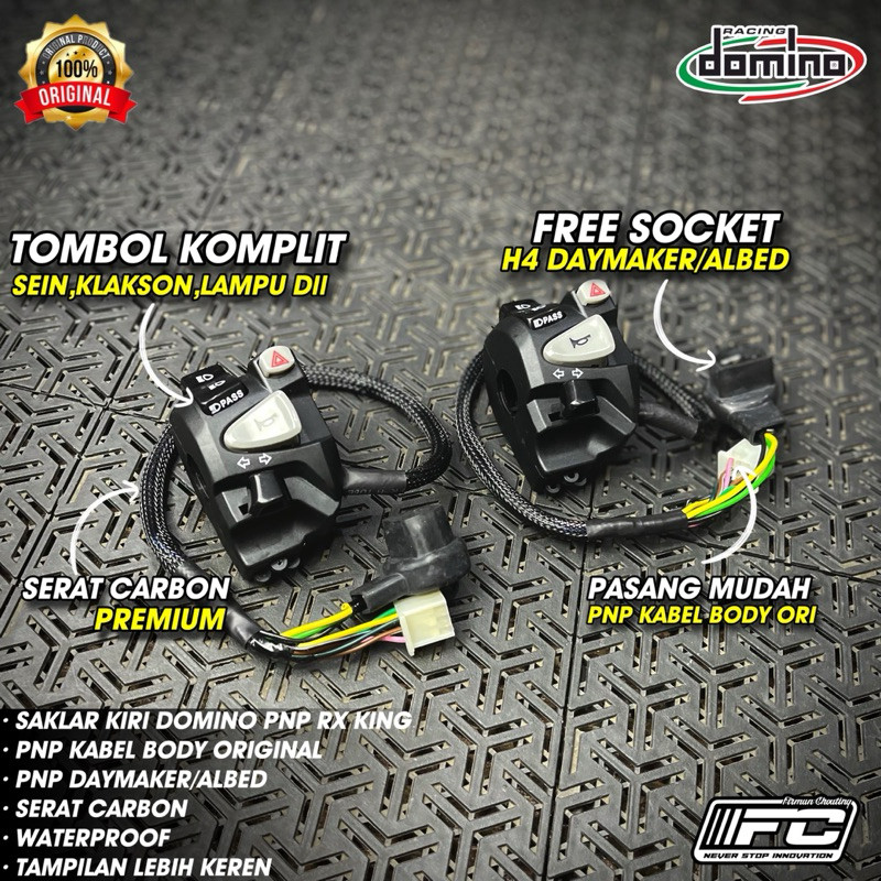 HOLDER SAKLAR LAMPU DOMINO PNP RX KING RXS RXK YT115 PREMIUM BERKUALITAS