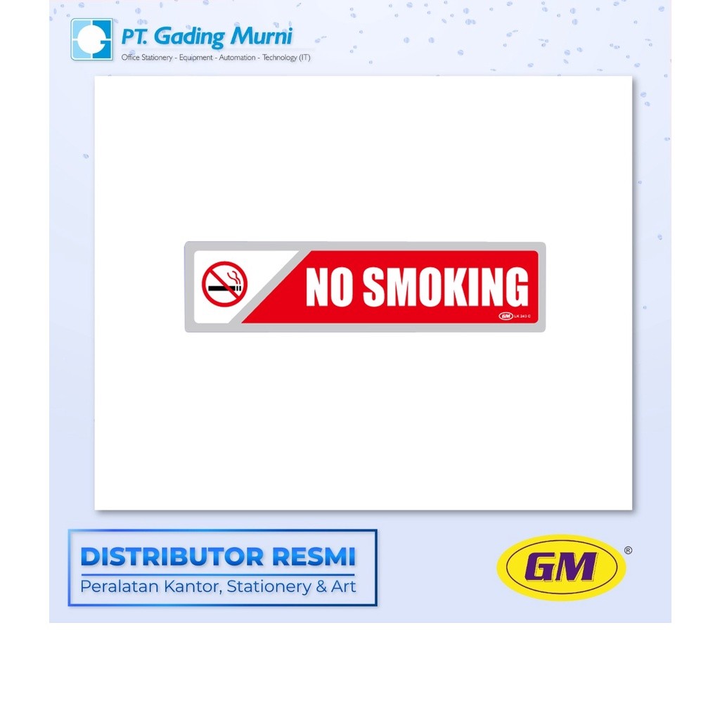 

GM LABEL KECIL LK 243 WARNA NO SMOKING