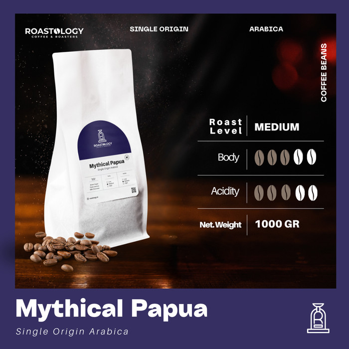 

Papua Wamena No.1 Grade Arabica 1000gr Biji Kopi