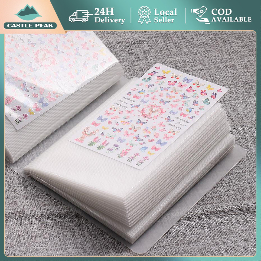 Nail book sticker Display album stiker kuku Storage Binder PVC Transparan