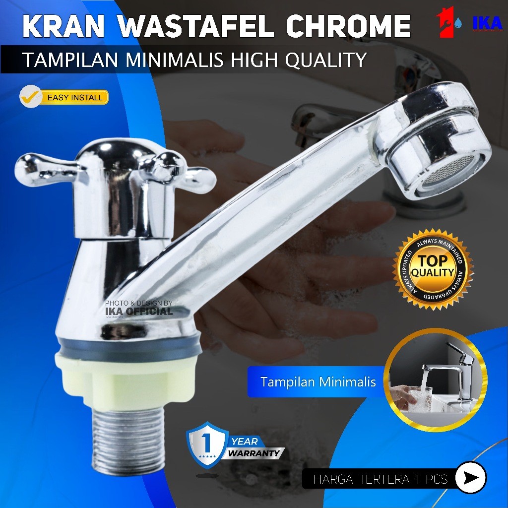Kran Wastafel  Tanam Keran Air Babet Stainless steel Angkat Washtafel Wash Tafel baling geser termur