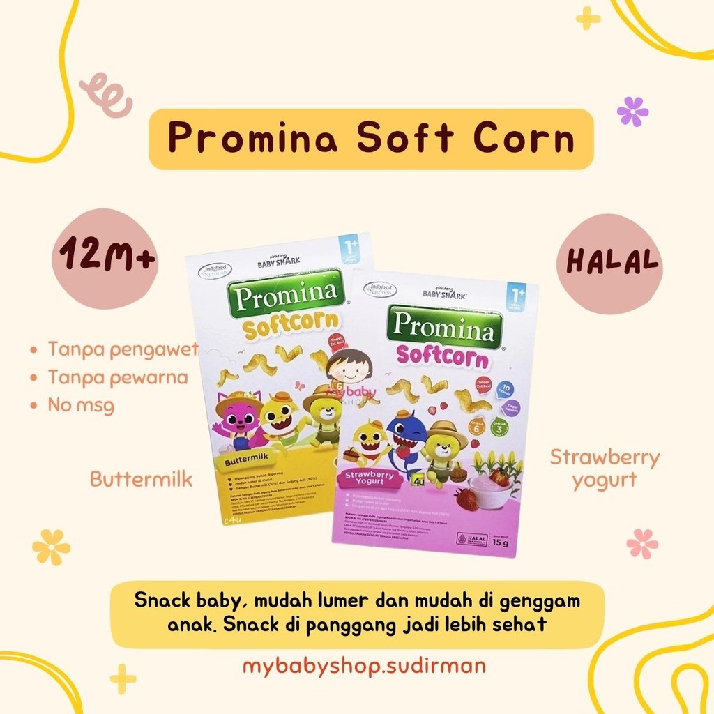 PROMINA Softcorn Snack Puffs jagung - Snack anak 1tahun+ - Makanan bayi