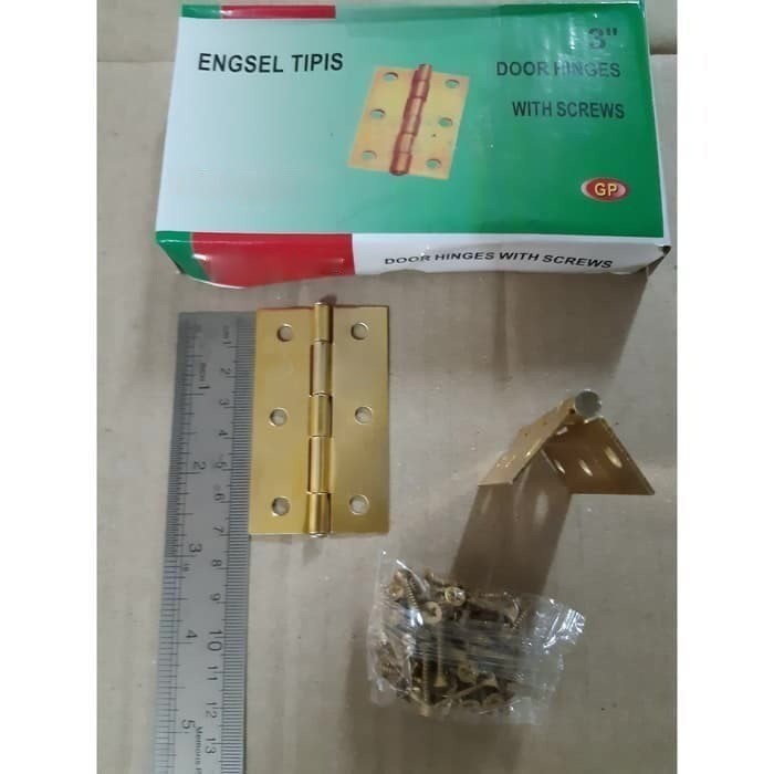 Engsel Kupu Mini Kecil 3" kuningan Pintu Lemari Kayu Kotak Box Peti