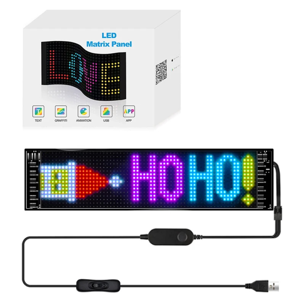 LED Matrix Running Text Flexible Panel Bluetooth Colorful Display Kit 5V