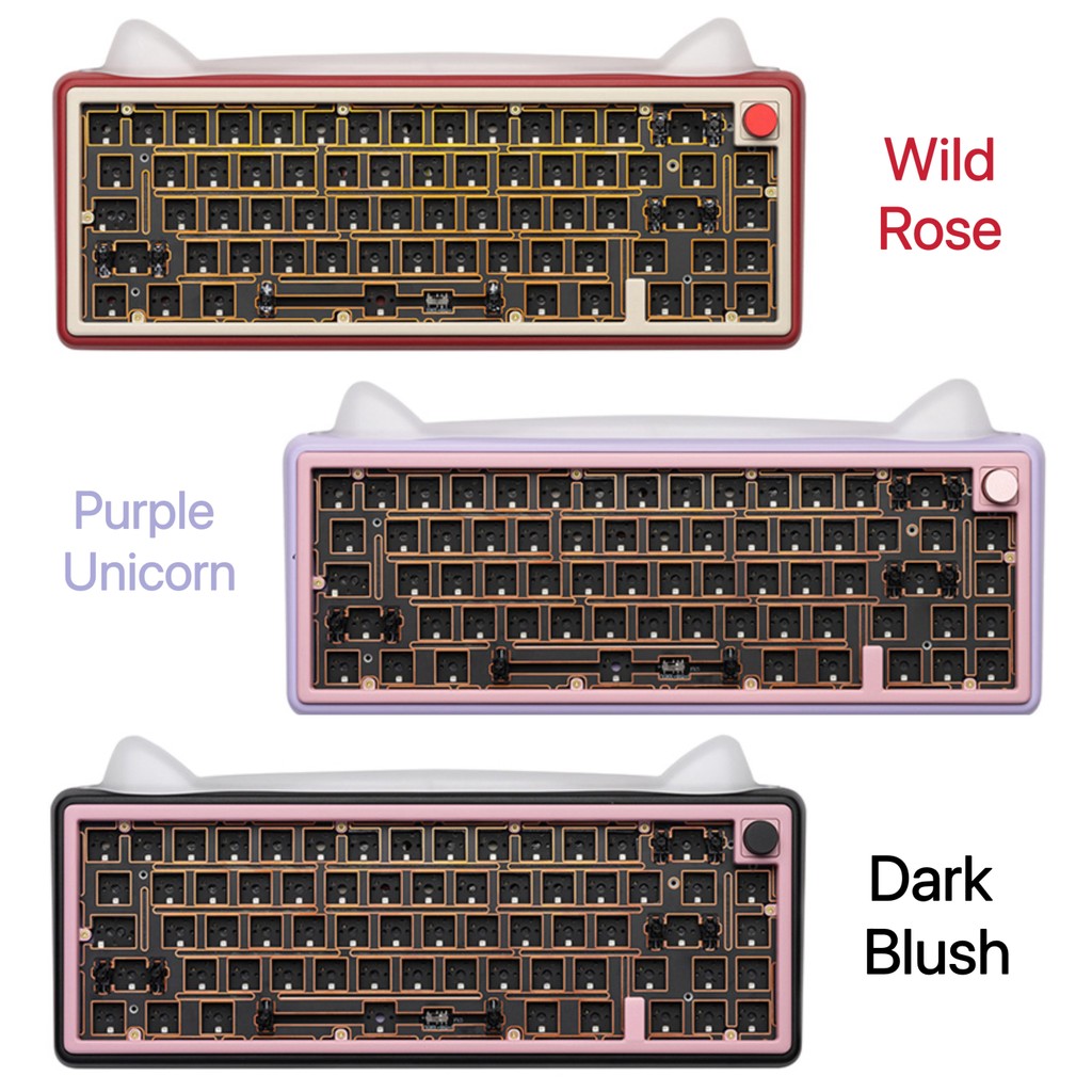 Chilkey Paw 65 Mechanical Keyboard Barebone Kit, Aluminium Wireless Custom Keyboard Barebone Edition