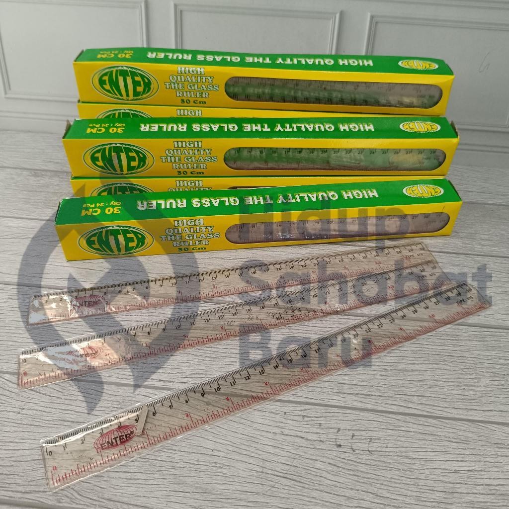 

SELUSIN ( 12 BIJI ) Penggaris Plastik Mika 30 Cm