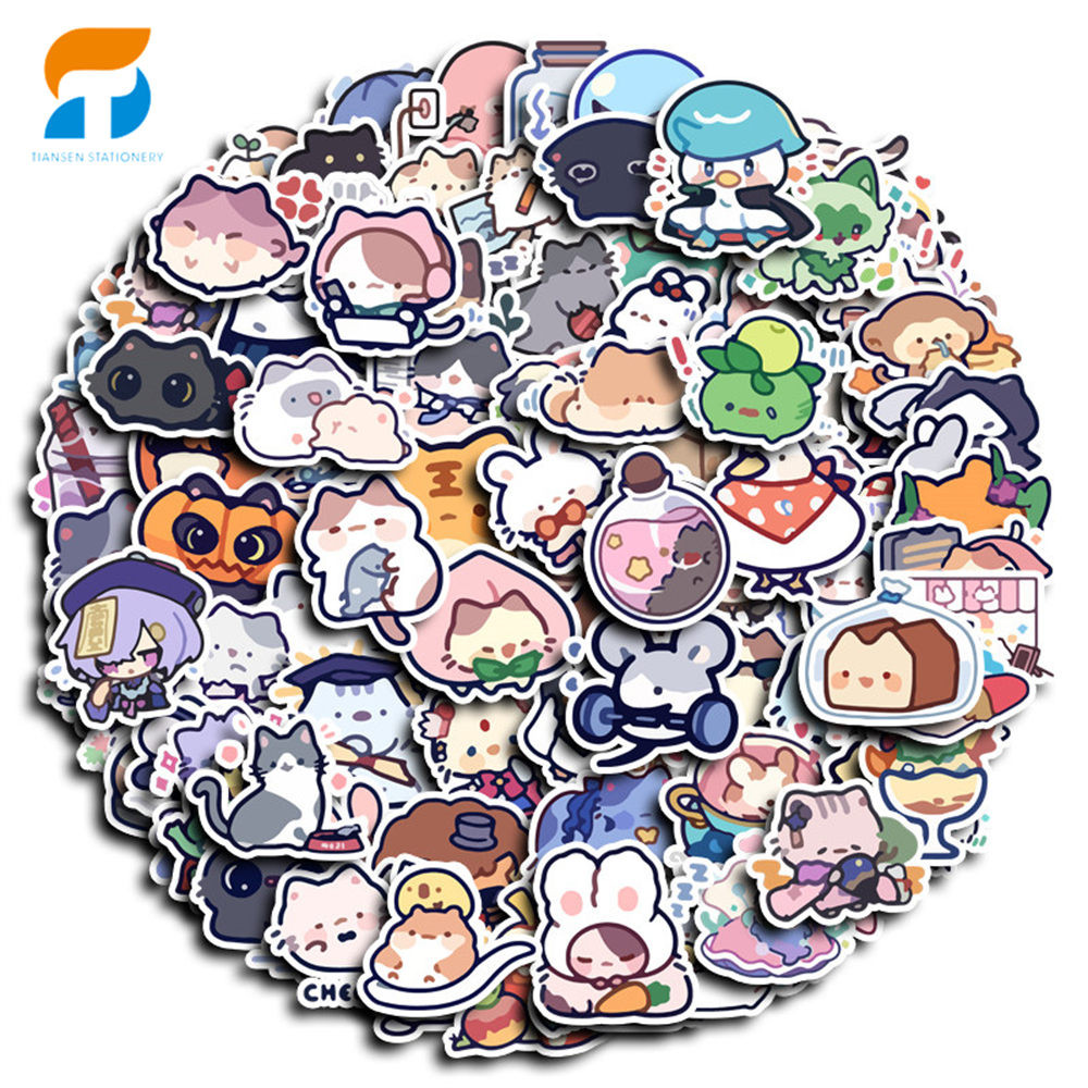 

100pcs stiker Kawaii yang Lucu Kreatif DIY untuk Komputer, Washi, Scrapbooking, Laptop, Alat Tulis, Seni, dan Kerajinan.