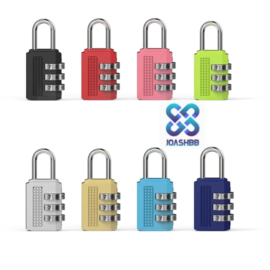 Gembok Mini Kombinasi 3 Kode Resettable / Number Lock Koper Minimalis / Gembok Koper / Laci / Lemari