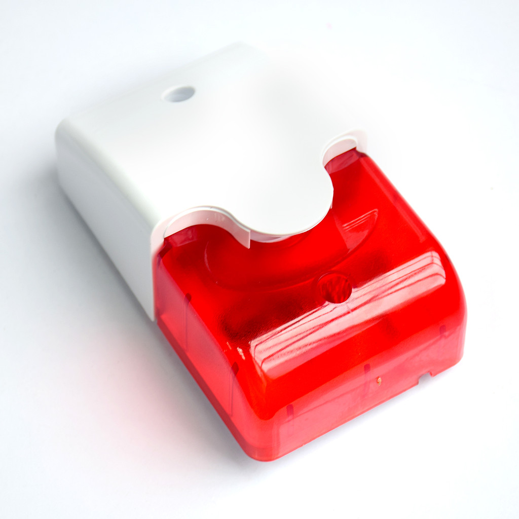 Indoor Wired Alarm Siren Strobe Flash Light 12V wire flash siren For wired zone gsm Alarm System