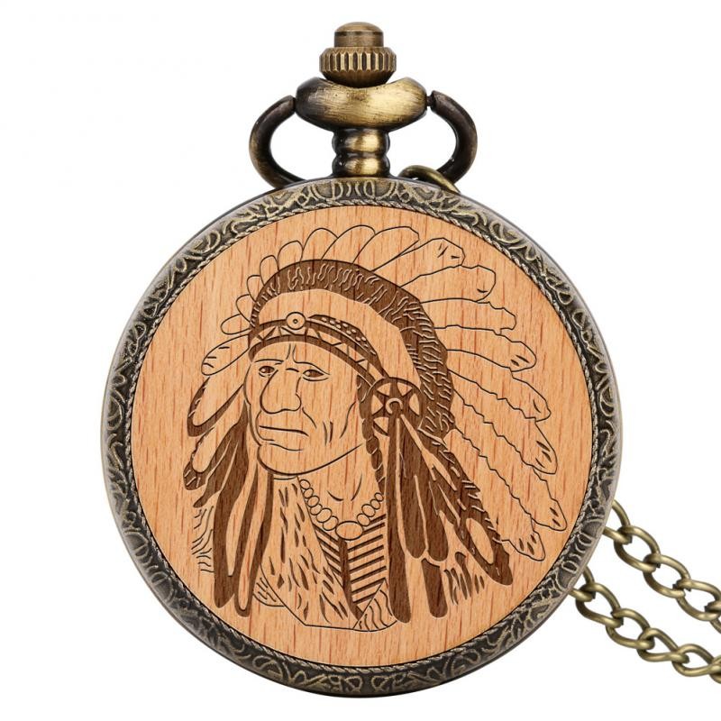 Sculpted Engraved Old Man Ancient Quartz Pocket Watch Men Pendant Watches Pendant FOB Clock Necklace