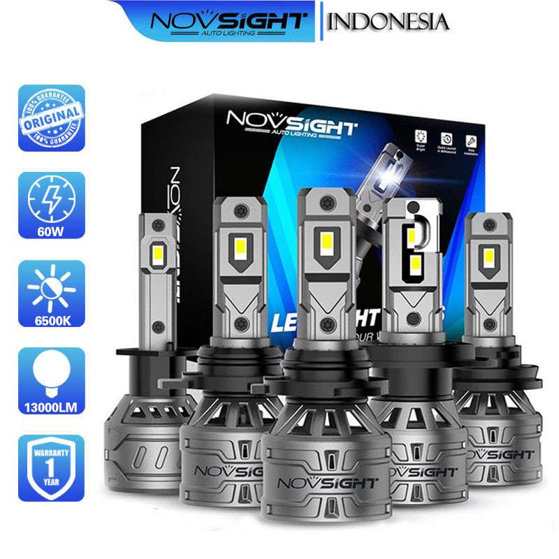 Novsight N61 Lampu Mobil Bohlam Lampu Depan LED H4 H11 3000K 4300K 6000K 60W 13000LM Untuk Mobil
