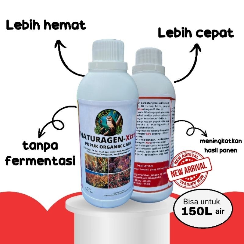 JK00LP98 1 BOTOL NATURAGEN XTRA ORI (BISA COD) TERLARIS NO.1 & MURAH pupuk Cair Pupuk Organik Cair P
