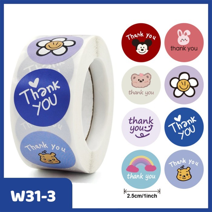 

Homify Living COD Sticker Thank You 500 pcs/stiker terima kasih Warna Self Adhesive - W31-3