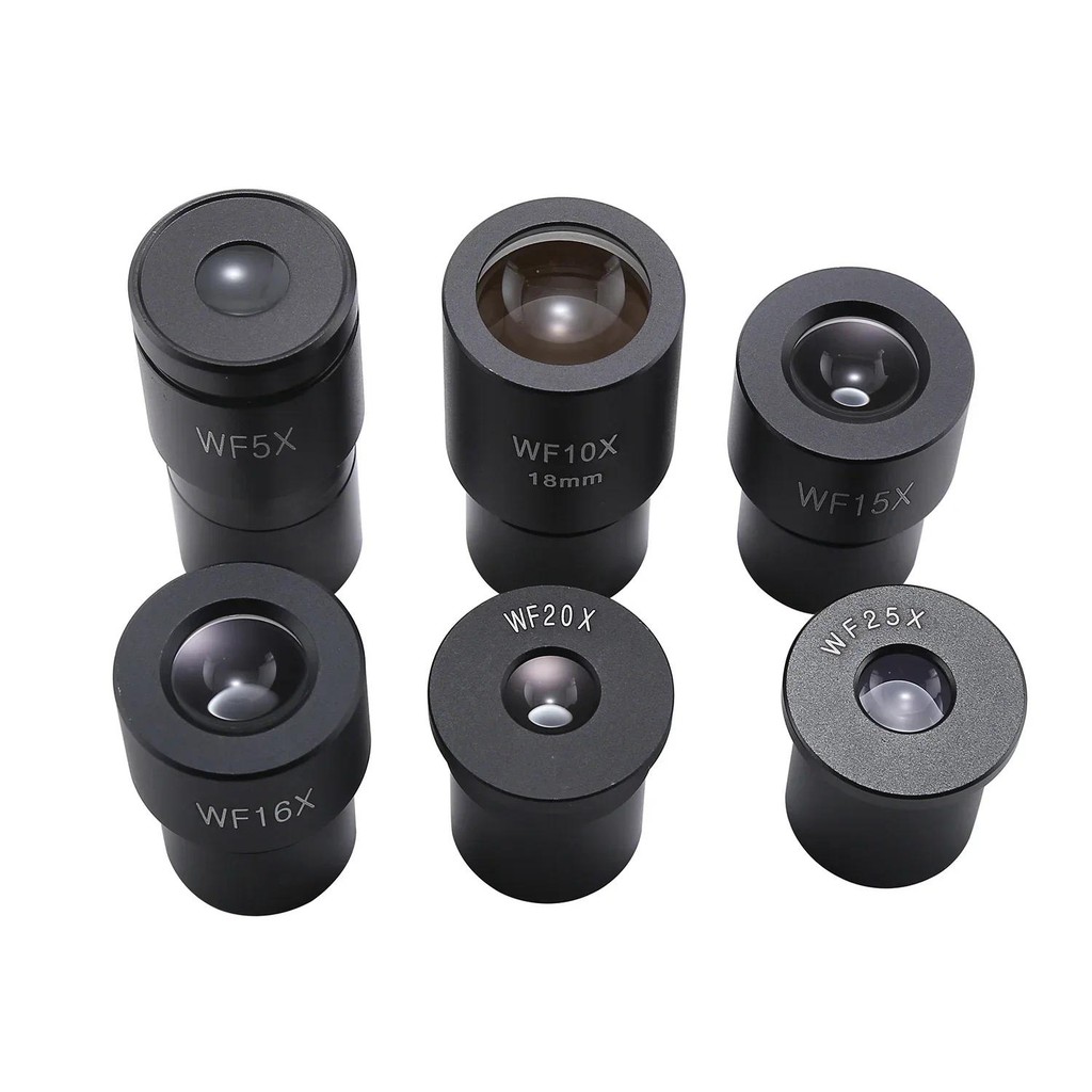 Biological Microscope Eyepiece School Science Educational Optical Microscope Glass Lens WF5X WF10X W