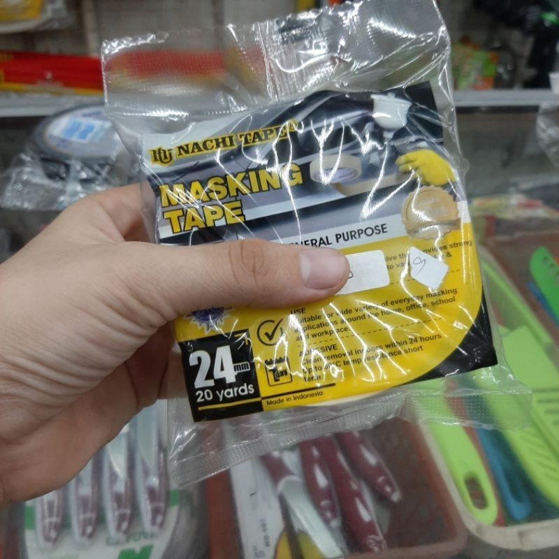 

Nachi Tape Lakban Kertas Masking Tape 24mm/1inch x 20yards