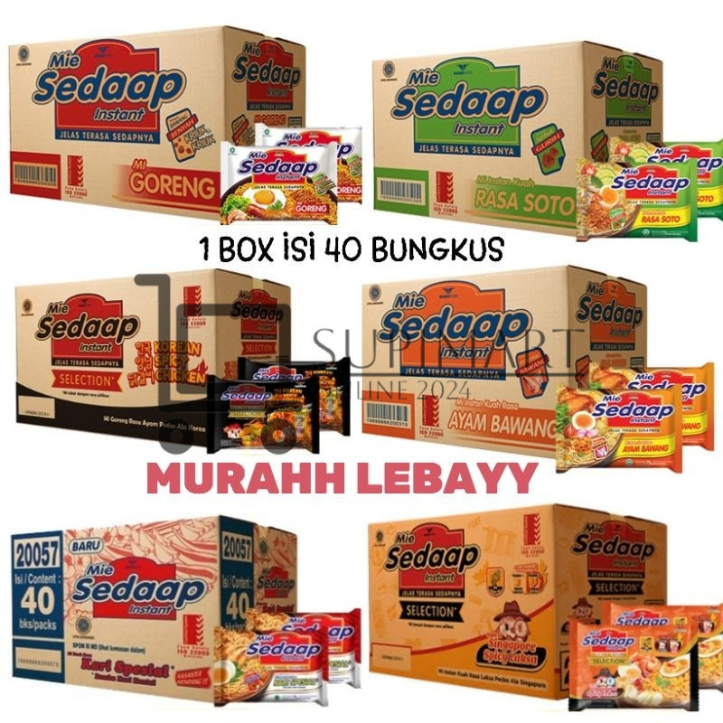 

Sedaap Mie Goreng 1 Dus Isi 40pc / Mie Sedaap Dus All Varian