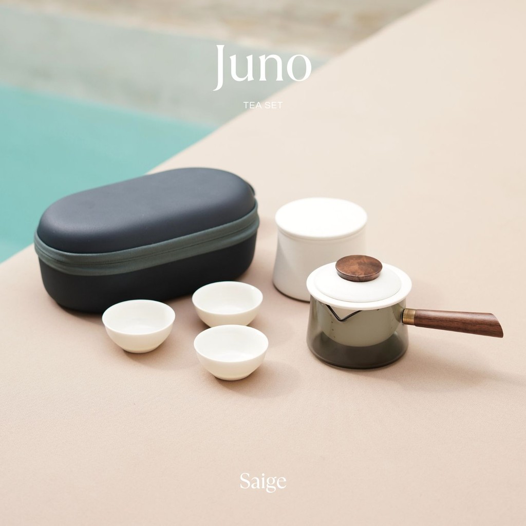 

[SAIGE] JUNO Tea Pot Tea Set Aesthetic Set Minimalis Cangkir Kado Murah