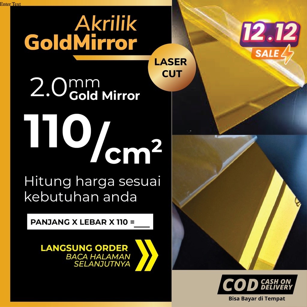 AKRILIK GOLD MIRROR LEMBARAN CUSTOM | ACRYLIC GOLD | AKRILIK EMAS