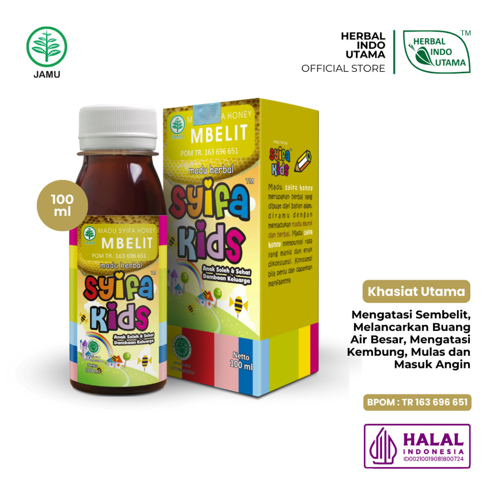 SYIFA KIDS MBELIT Madu Anak Sembelit Anak Susah BAB Lancarkan BAB Anak 100 ml Madu Anak Sehat Anti S