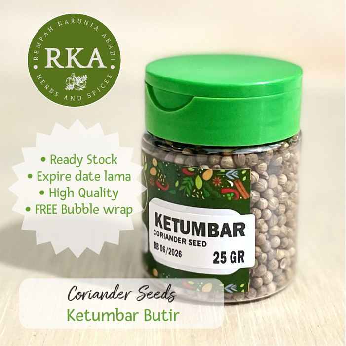 

Biji Ketumbar 25gr / Ketumbar Butir 25 gr / Coriander Seed 25gr