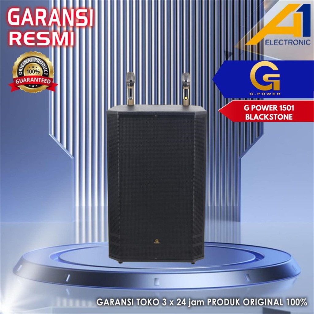 G-POWER Speaker GST-1501 / GST 1501 BLACKSTONE Wireless Portable 15 inch Super Extra Bass